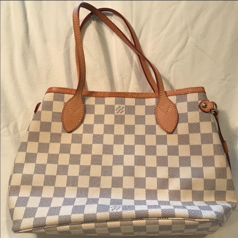 WHITE DAMIER LOUIS VUITTON PM TOTE
